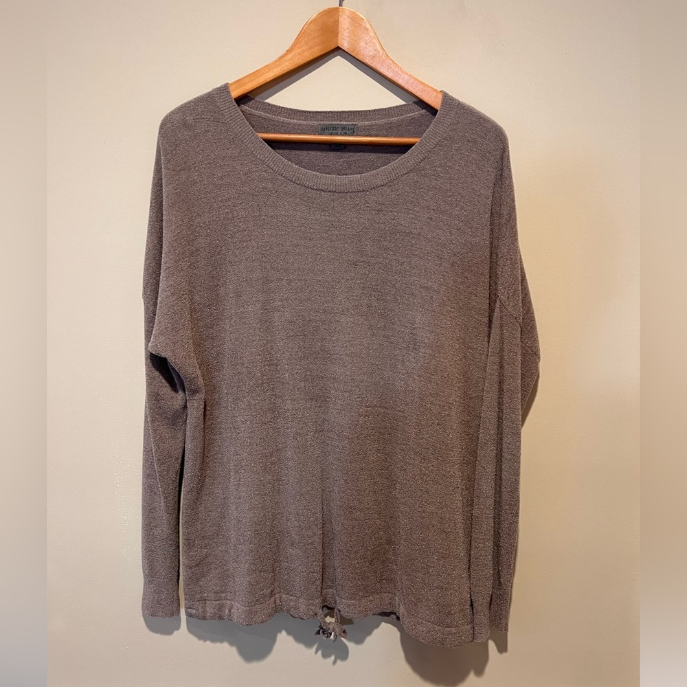CozyChic Ultra Lite® Slouchy Pullover Taupe Size S
